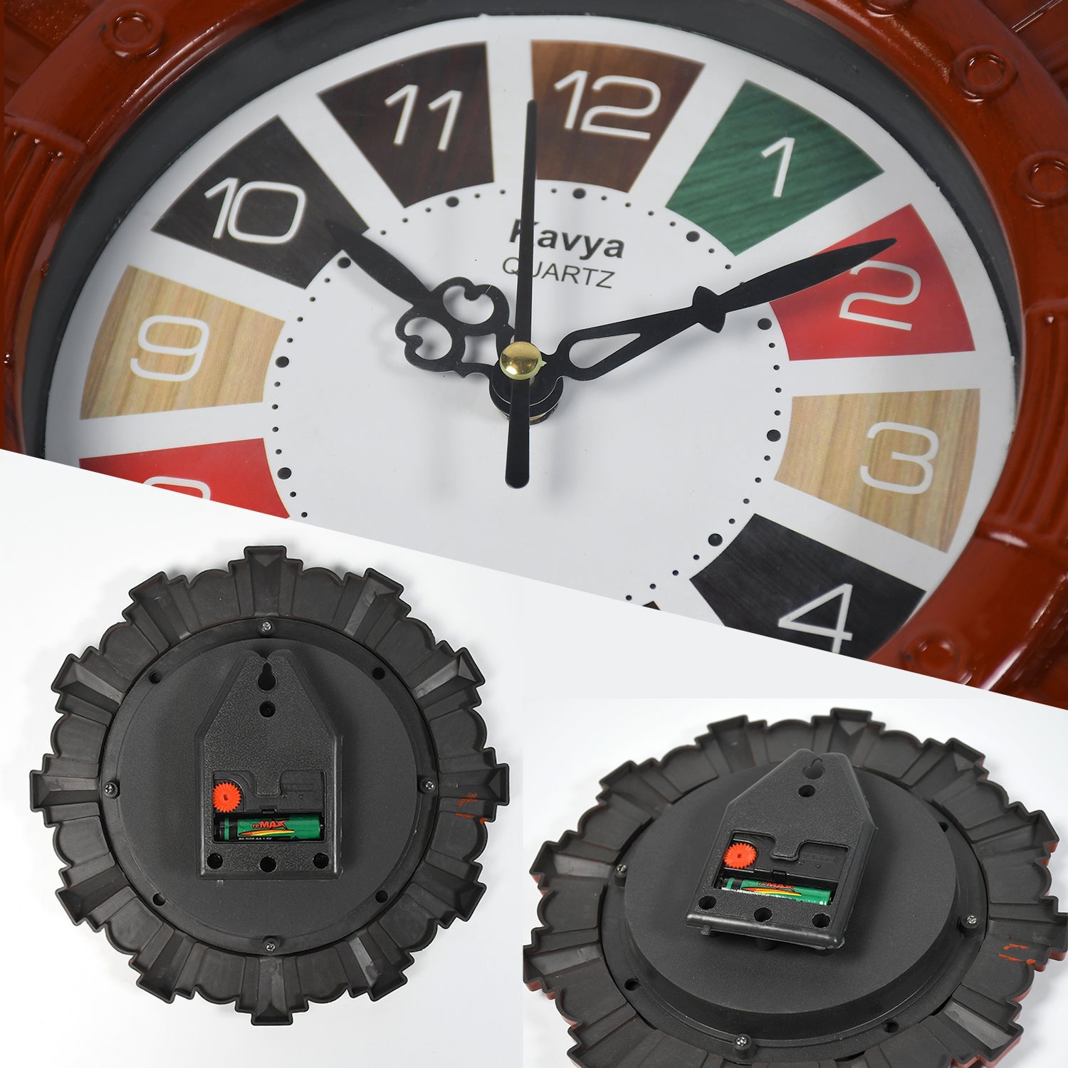 4918 Wooden Look Designer Wall Clock Plastic Decorative Latest Wall Clock Battery Operated Round Easy to Read for Room/Home/Kitchen/Bedroom/Office/School DeoDap 4918 Wooden Look Designer Wall Clock Plastic Decorative Latest Wall Clock Battery Operated Round Easy to Read for Room/Home/Kitchen/Bedroom/Office/School DeoDap